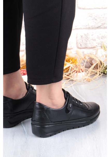 7666 Comfort Yumuşak Esnek Kauçuk Kaymaz Taban Hakiki Deri Kadın Ayakkabı fırsatları