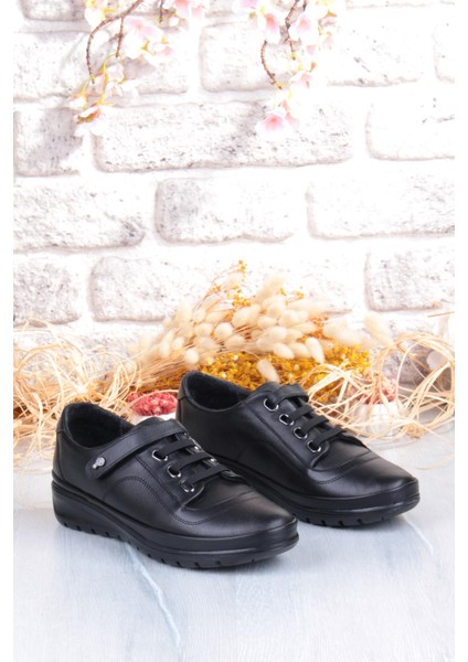 7666 Comfort Yumuşak Esnek Kauçuk Kaymaz Taban Hakiki Deri Kadın Ayakkabı indirimleri