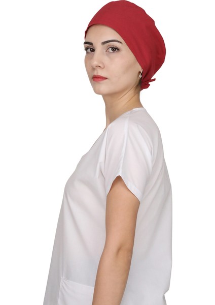 Kırmızı Düz Doktor Hemşire Aşçı Bonesi Unisex fırsatları