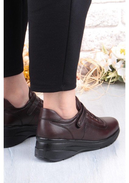 Z010 Comfort Yumuşak Esnek Kauçuk Kaymaz Taban Hakiki Deri Kadın Ayakkabı fırsatları