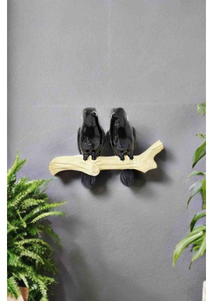 Ikili Kuşlar Duvar Dekoru ve Dekoratif Askılık