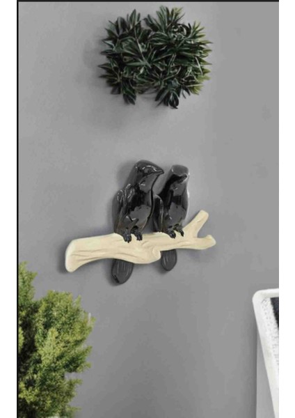 Ikili Kuşlar Duvar Dekoru ve Dekoratif Askılık modelleri