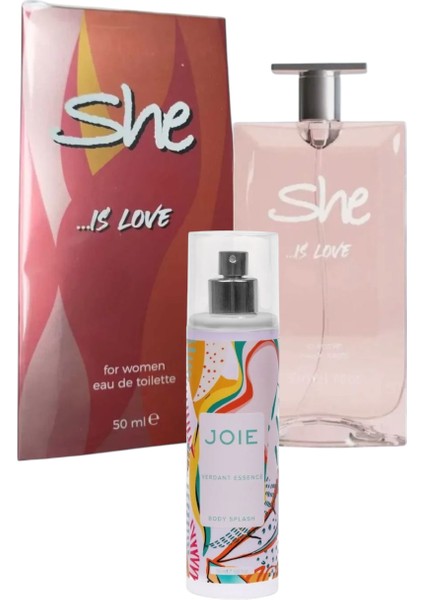 She Is Love Kadın Parfümü Edt 50 ml-Verdant Essencez - Çiçeksi Kadın Vücut Spreyi 150Ml