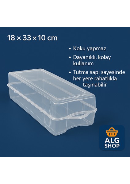 Kadın Ayakkabı Saklama Kutusu 18X33X10 cm Istiflenebilir Şeffaf Dayanıklı Koku Yapmaz