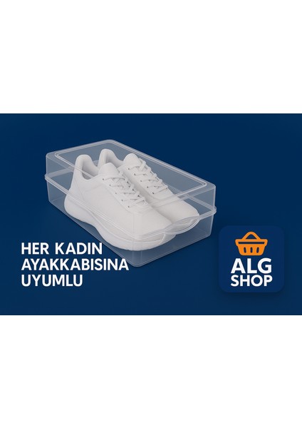 Kadın Ayakkabı Saklama Kutusu 18X33X10 cm Istiflenebilir Şeffaf Dayanıklı Koku Yapmaz modelleri