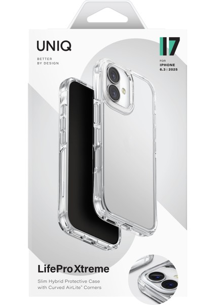 Iphone 17 Kılıf Lifepro Xtreme Airlite™ Köşe Koruma Teknolojisi Şeffaf Kapak