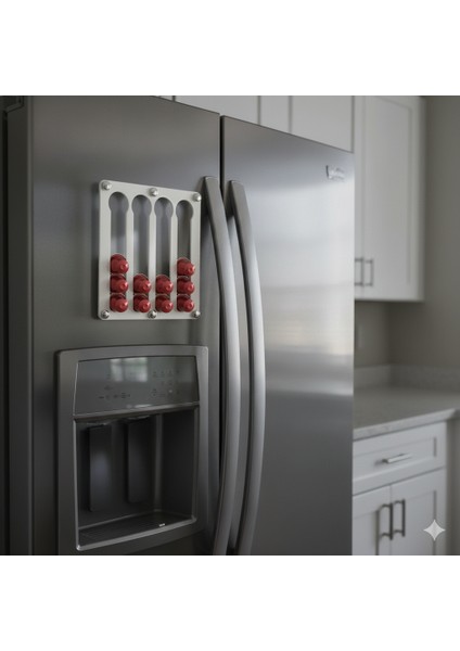 Nespresso & Jacobs Uyumlu Kapsül Kahve Standı (Mıknatıslı Beyaz)