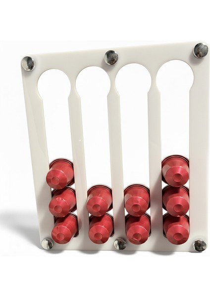 Nespresso & Jacobs Uyumlu Kapsül Kahve Standı (Mıknatıslı Beyaz) fiyatları