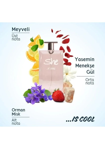 She is Cool Kadın Parfümü Edt 50 ml-Verdant Essencez - Çiçeksi Kadın Vücut Spreyi 150Ml fiyatları