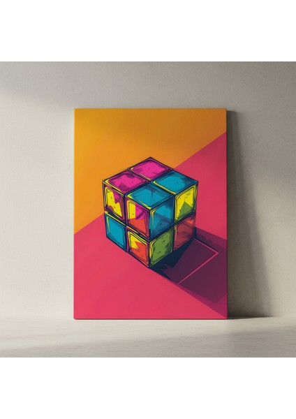 Soyut Kübizm Tarzı Renkli Küp Tablosu fiyatları