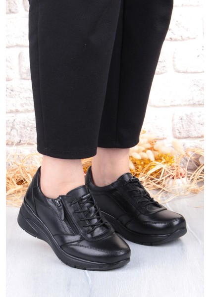 9402 Comfort Yumuşak Esnek Kauçuk Kaymaz Taban Hakiki Deri Kadın Ayakkabı modelleri