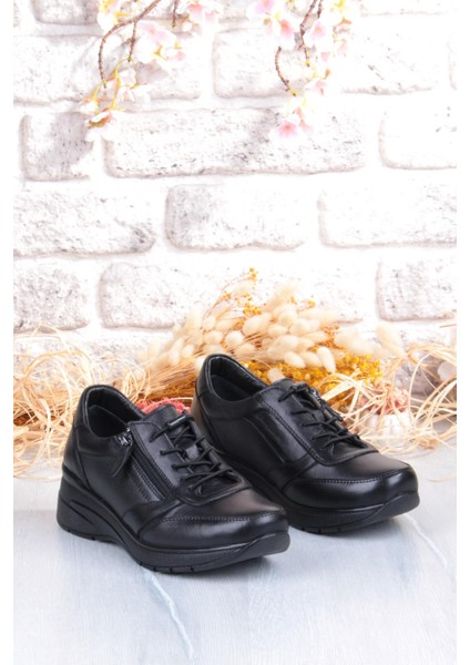 9402 Comfort Yumuşak Esnek Kauçuk Kaymaz Taban Hakiki Deri Kadın Ayakkabı indirimleri