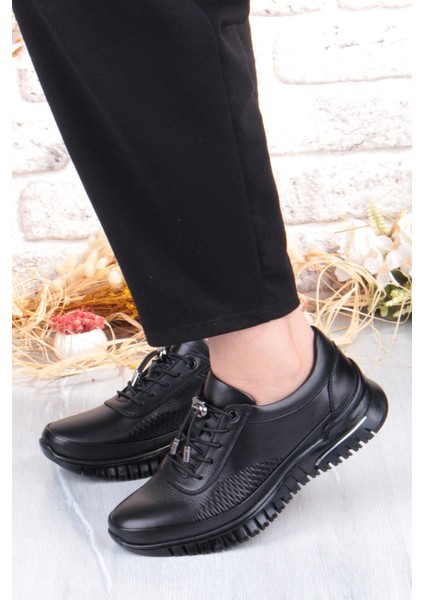 9407 Comfort Yumuşak Esnek Kauçuk Kaymaz Taban Hakiki Deri Kadın Ayakkabı fiyatları