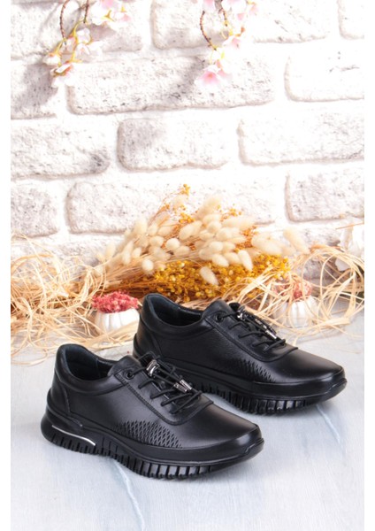 9407 Comfort Yumuşak Esnek Kauçuk Kaymaz Taban Hakiki Deri Kadın Ayakkabı indirimleri