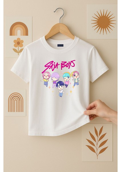 Kpop Demon Hunters Baby Saja Boys Baskılı Kız Çocuk Tişört (4-13 Yaş)