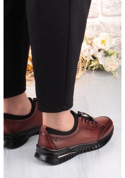 9513 Comfort Yumuşak Esnek Kauçuk Kaymaz Taban Hakiki Deri Kadın Ayakkabı fırsatları