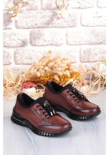 9513 Comfort Yumuşak Esnek Kauçuk Kaymaz Taban Hakiki Deri Kadın Ayakkabı indirimleri