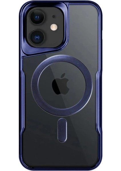 Apple iPhone 11 Elegant Venüs Magsafe Kılıf – Slim Transparent Tasarım - Lacivert