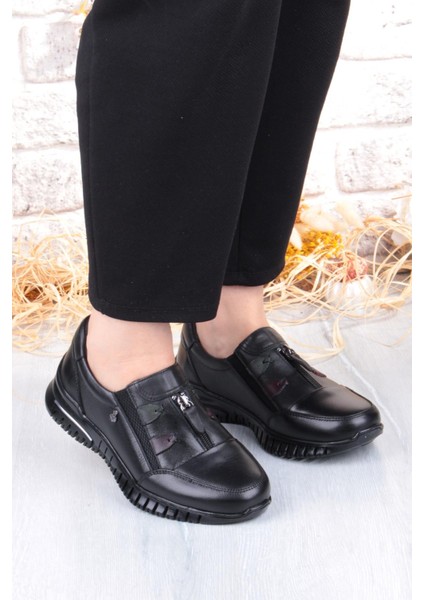 Z006 Comfort Yumuşak Esnek Kauçuk Kaymaz Taban Hakiki Deri Kadın Ayakkabı modelleri