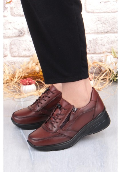9402 Comfort Yumuşak Esnek Kauçuk Kaymaz Taban Hakiki Deri Kadın Ayakkabı fiyatları