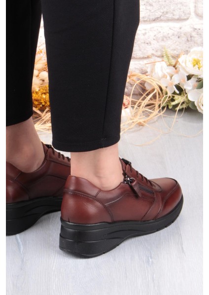 9402 Comfort Yumuşak Esnek Kauçuk Kaymaz Taban Hakiki Deri Kadın Ayakkabı fırsatları