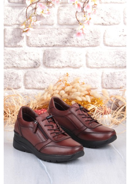 9402 Comfort Yumuşak Esnek Kauçuk Kaymaz Taban Hakiki Deri Kadın Ayakkabı indirimleri