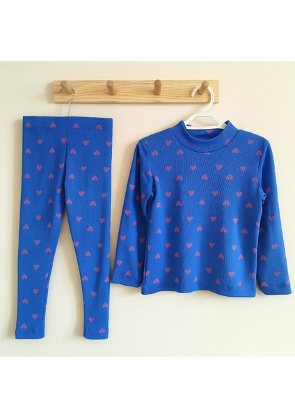 Mavi Kalpli Kaşkorse Taytlı Çocuk Takımı