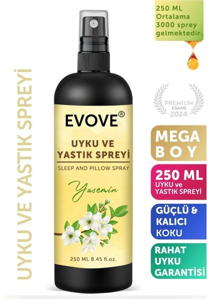 Yasemin Uyku ve Yastık Spreyi Rahatlatıcı Uyku ve Dinlenme Spreyi Sleep And Pillow Spray 250 ml