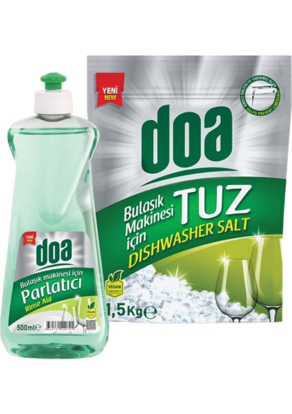 Doa Bulaşık Makinesi Parlatıcı 500 ml & Tuz 1,5 kg