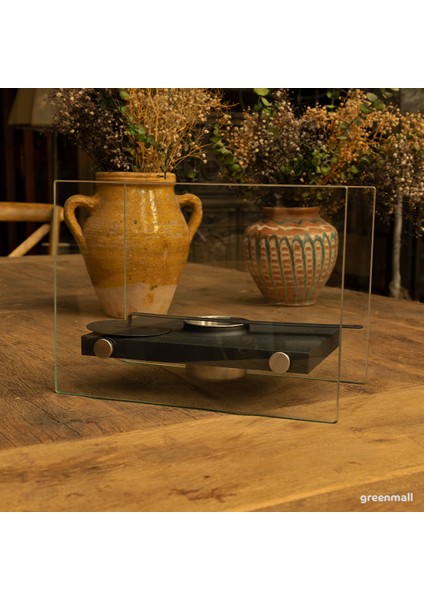 Masa Tipi Bioethanol Şömine Gümüş modelleri