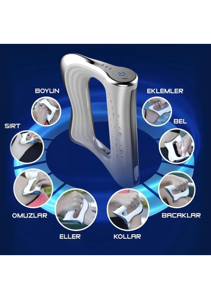Elektrikli Fasya Boyun ve Omuz Kas Rahatlatıcı 3 Kademeli Titreşimli Masaj Aleti