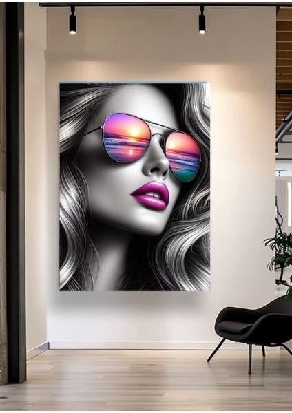 Kadın Portre Kanvas Tablo – Modern Duvar Dekorasyonu Sanatsal Tasarım