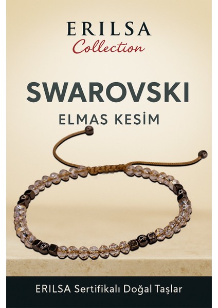 Sertifikalı Fasetli Terahertz Swarovski Taşı Bileklik Ince Model – Zarif ve Işıltılı Tasarım