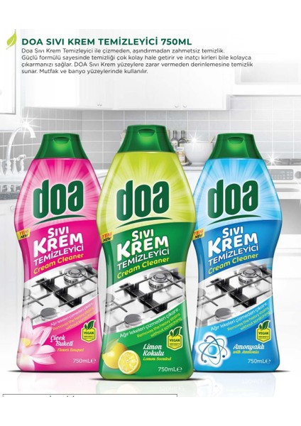 Doa Sıvı Krem Temizleyici 750ML x 3 Adet fiyatları
