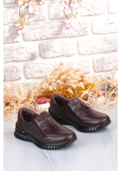 Z006 Comfort Yumuşak Esnek Kauçuk Kaymaz Taban Hakiki Deri Kadın Ayakkabı indirimleri