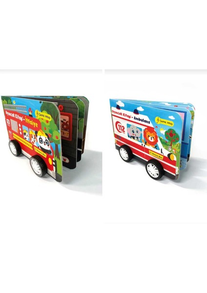 2'li Oyuncak Kitap Seti - Ambulans (Gerçek Tekerlekli) - Itfaiye (Gerçek Tekerlekli) indirimleri