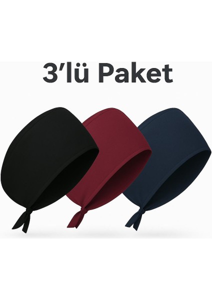 3'ü Bir Arada Doktor Hemşire Aşçı Cerrahi Bone Hastane Anne Bone Iş Bandanası Tesettür Bonesi Gtb 2