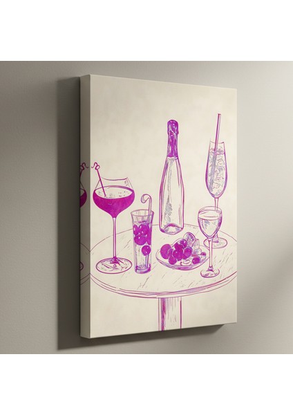 Mor Tonlarda Illüstrasyon Tablosu