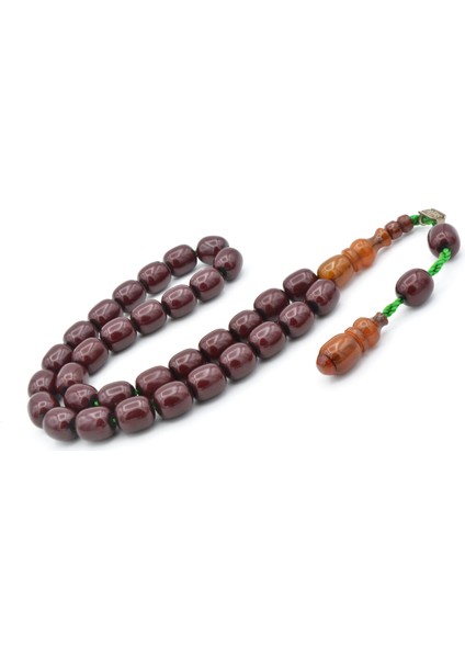 Dabbas Imzalı Beyzi Kesim Bordo Sıkma Kehribar Tesbih 001 fiyatları