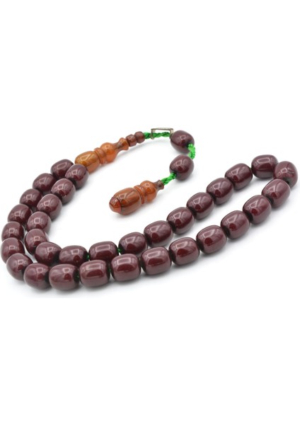 Dabbas Imzalı Beyzi Kesim Bordo Sıkma Kehribar Tesbih 001 modelleri