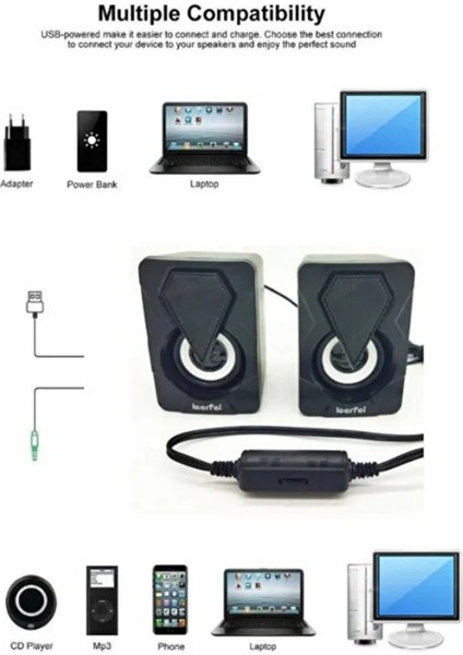 Bilgisayar Hoparlörü Rgb LED Işıklı Gaming Oyuncu Hoparlörü 3.5mm Jack USB Speaker 1+1 Ses Sistemi modelleri