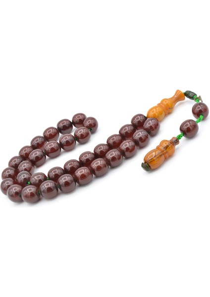 Dabbas Usta Imzalı Fıçı Kesim Kahverengi Sıkma Kehribar Tesbih fiyatları