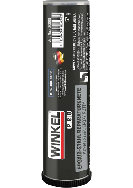 Wınkel 20068 Pro Knead Steel Metal Epoksi Tamir Macunu 57 gr