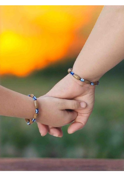 Nazar Boncuğu Bileklik Anne Çocuk 2 Li Set Lastikli Bilezik fiyatları