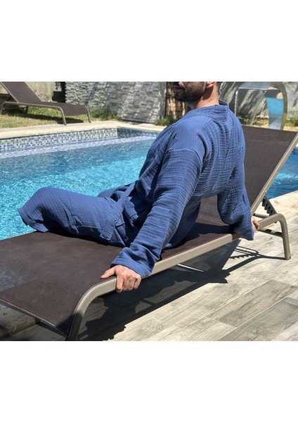 4 Katlı Müslin Kapüşonsuz Kimono / Bornoz / Sabahlık indirimleri