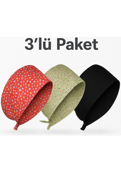 3'ü Bir Arada Doktor Hemşire Aşçı Cerrahi Bone Hastane Anne Bone Iş Bandanası Tesettür Bonesi Gtb4