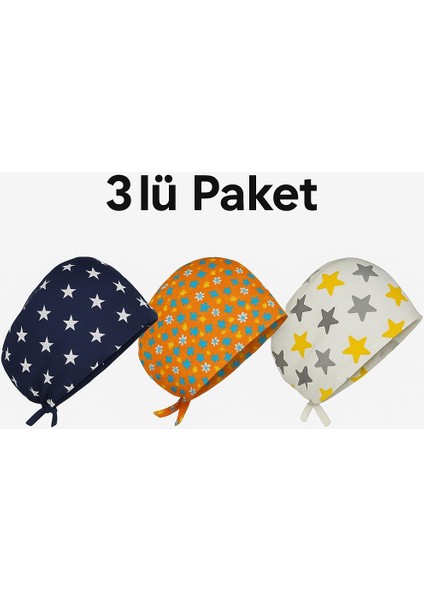 3'ü Bir Arada Doktor Hemşire Aşçı Cerrahi Bone Hastane Anne Bone Iş Bandanası Tesettür Bonesi Gtb5