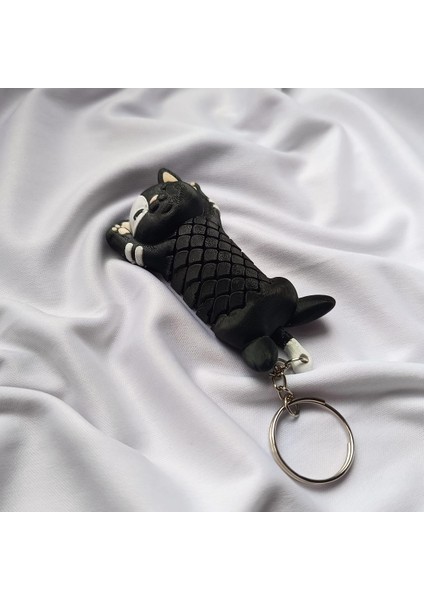 Kedi Anahtarlık Çanta Süsü Charm - Siyah fiyatları