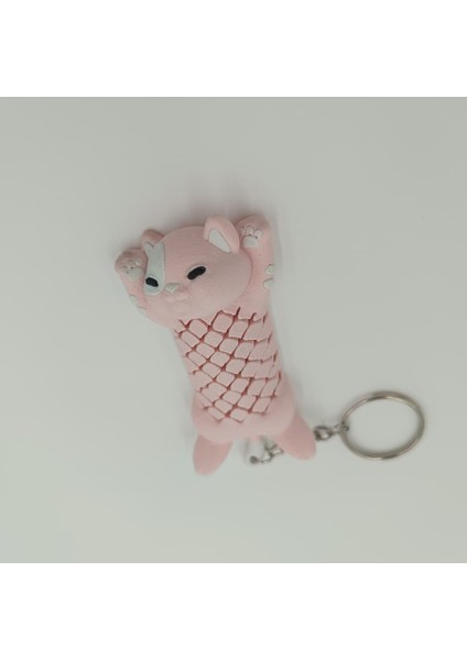 Kedi Anahtarlık Çanta Süsü Charm - Pembe fırsatları