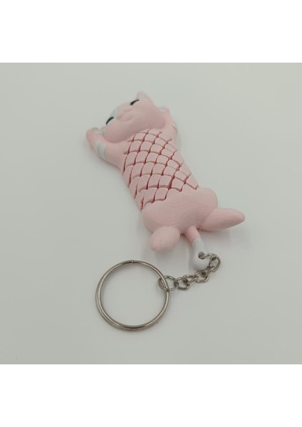 Kedi Anahtarlık Çanta Süsü Charm - Pembe